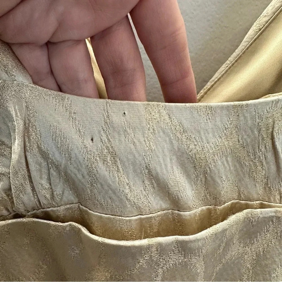 Mikael Aghal Women's Sleeveless V-Neck Linen Blend Part Dress Size 2 GUC - Picture 7 of 9